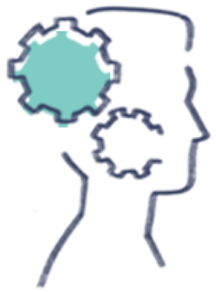 Silhouette of a head with gears, indicating replacement of outdated payroll software